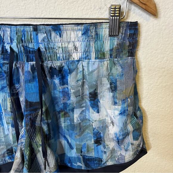 Lululemon Choose A Side Short *3" Sun Dazed Multi Blue / Black Night Size 8 - Picture 5 of 8